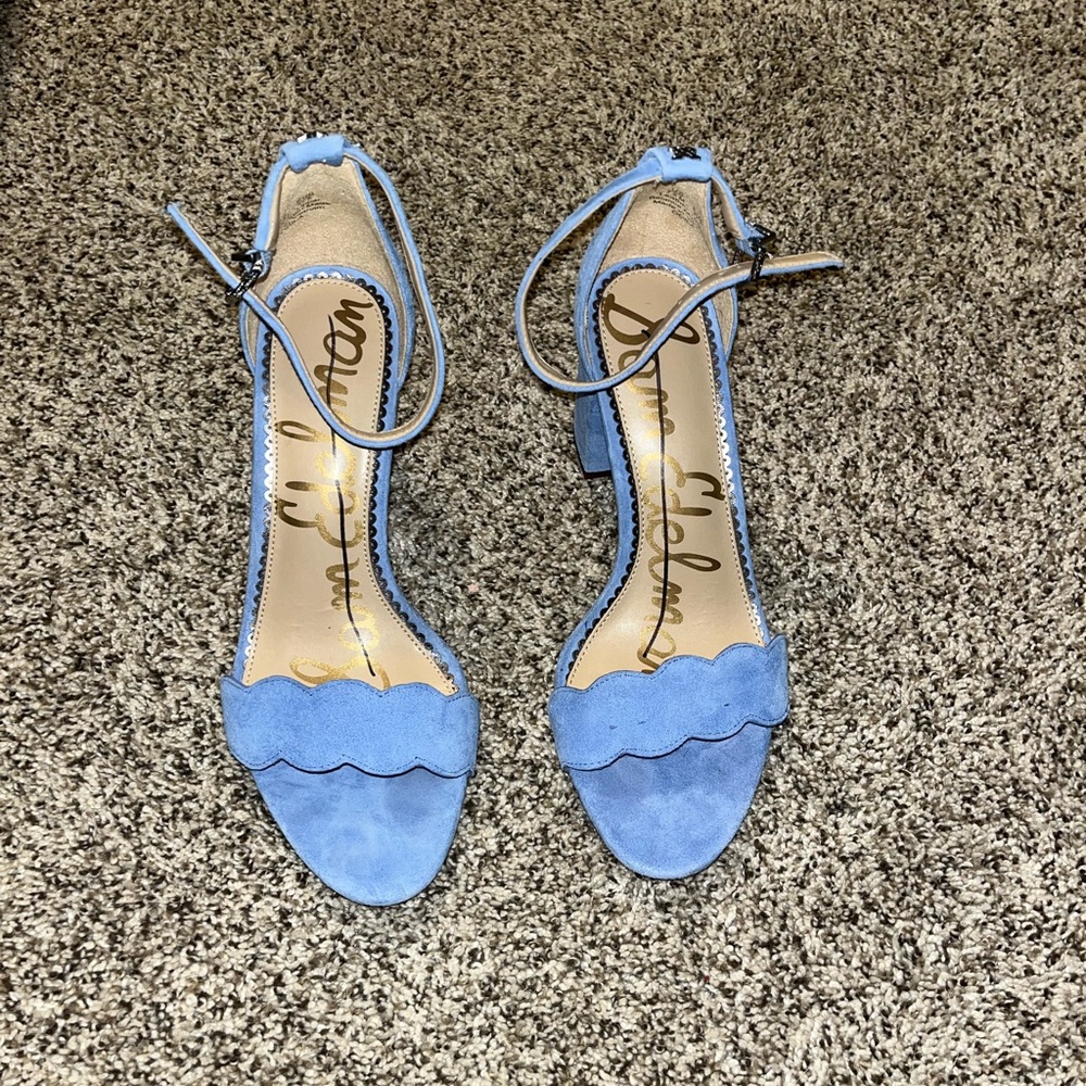 Like New Sam Edelman Periwinkle Blue Heel Sandals 7
